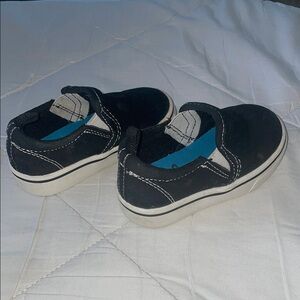 Wonder Nation Black and White Slip-On Sneakers